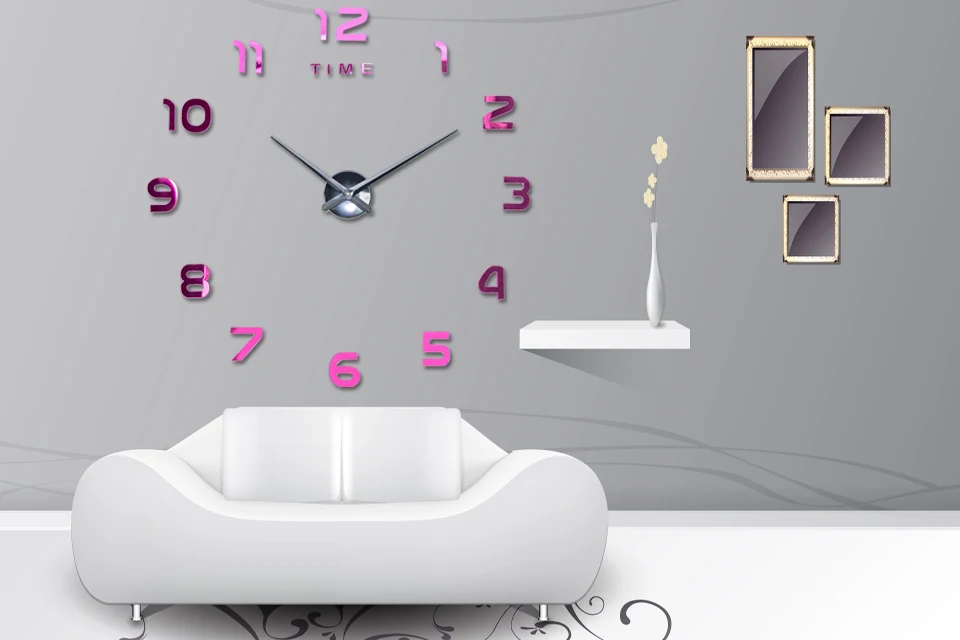 Новые часы настенные часы horloge 3d diy акриловые зеркальные наклейки для украшения дома гостиная кварцевые иглы
