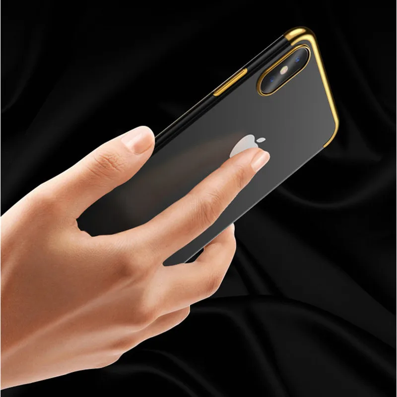 Ультратонкий Мягкий силиконовый чехол для телефона iPhone 7 8 6 6S Plus прозрачный Apple X