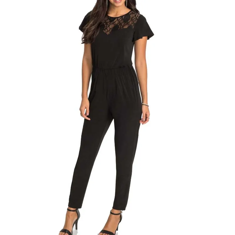 Сексуальный комбинезон с коротким рукавом женский длинный 2020 летние женские