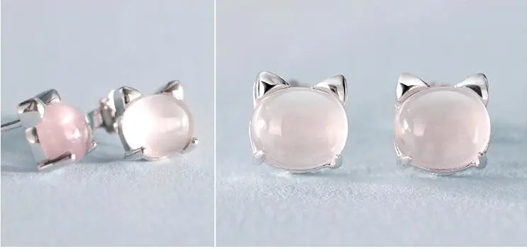 Женские серьги из серебра 925 пробы с милым котом|cat silver earrings|silver earringsearrings for women |