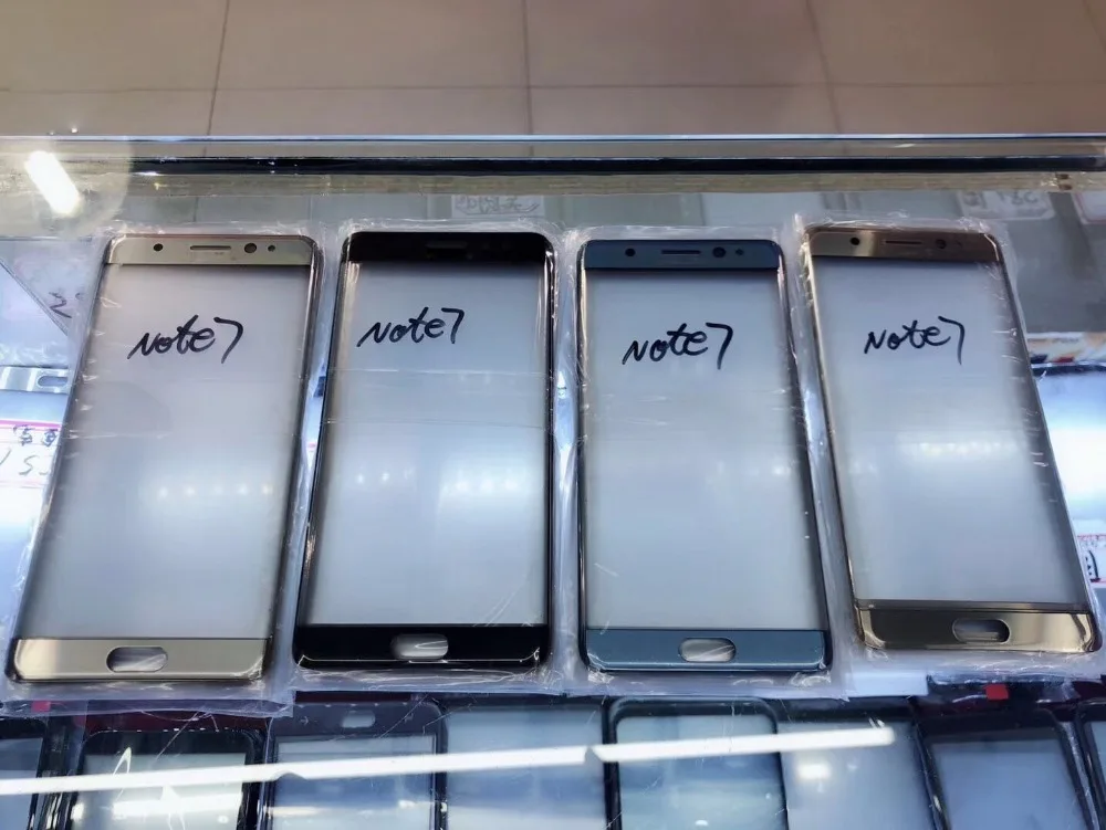 5 шт стекло для Samsung Galaxy NOTE 7 Переднее &quotсенсорный экран Топ Объектив ЖК внешняя