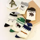 Хлопковые носки для мужчин и женщин с рисунком мопса хаски, модные удобные белые носки для собак в стиле Харадзюку