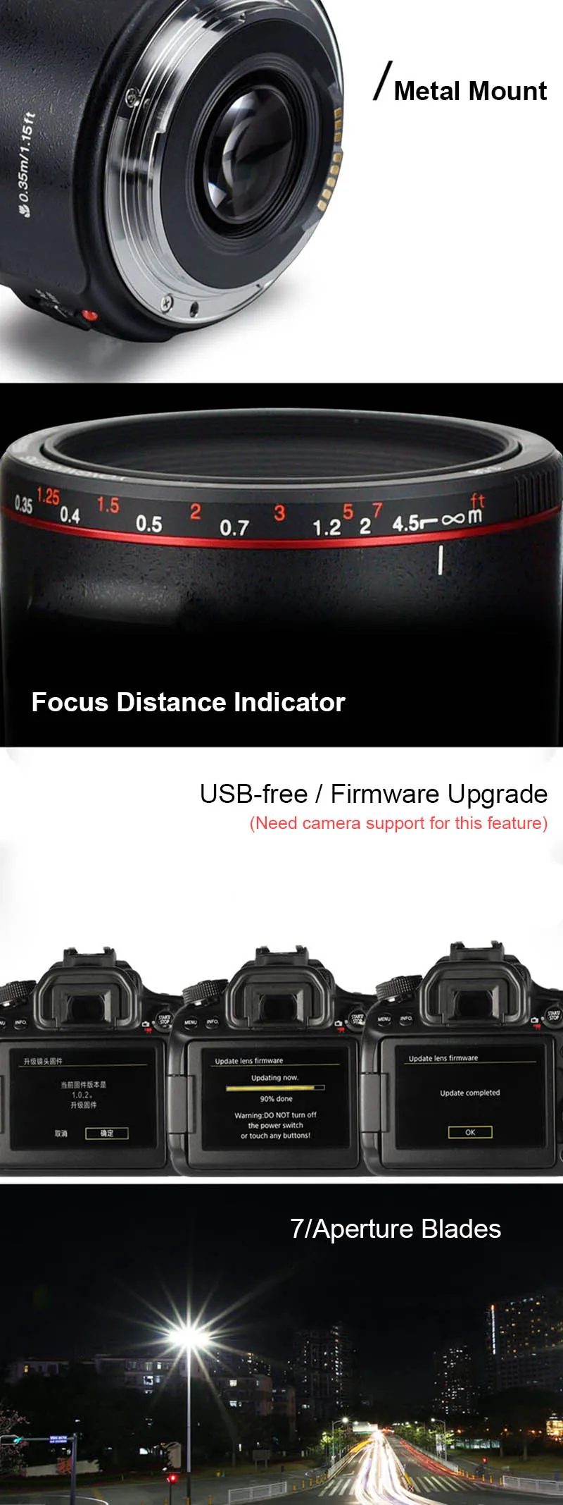 Объектив YONGNUO YN50mm F1.8 II EF 50 мм AF MF объектив камеры для Canon 700D 750D 800D 80D 6D 7D 5D Mark II III IV 5DS 1300D 1500D 77D