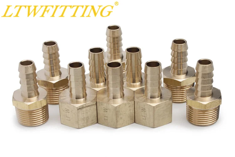 LTWFITTING Value Pack латунный фитинг 5/16 &quotHose Barb x 3/8&quot Female NPT и муфта Резьбовая |