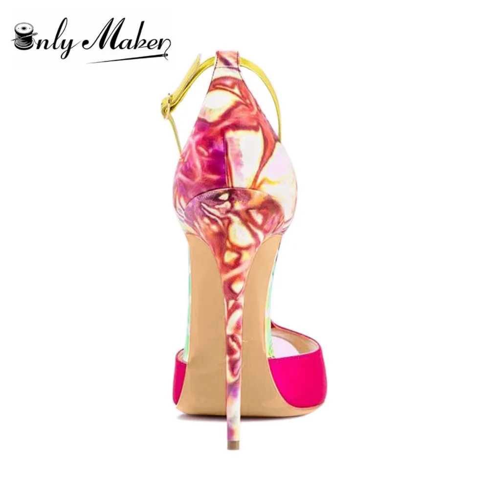 Onlymaker/модельные туфли для выпускного сандалии с Т образной застежкой и открытым