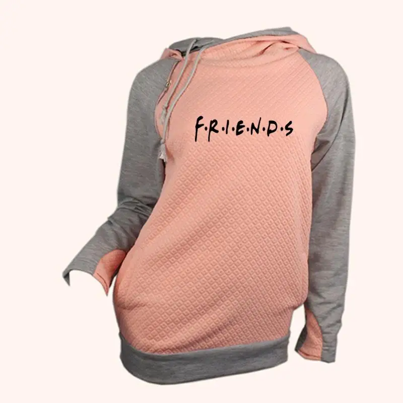 

2019 Fashion Funny Friends Letters Kawaii Sweatshirt Femmes Sweatshirts Hoodies Loose Pockets Harajuku Comfortable Women