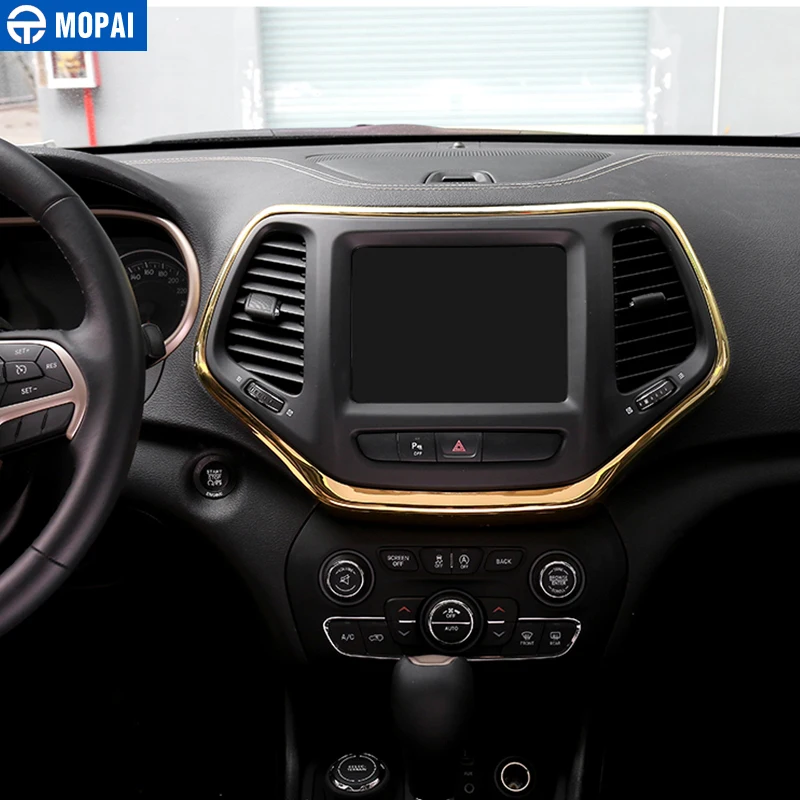 MOPAI ABS панель навигации для салона автомобиля панель GPS декоративная рамка наклейки для Jeep Cherokee Up Автомобильный Стайлинг