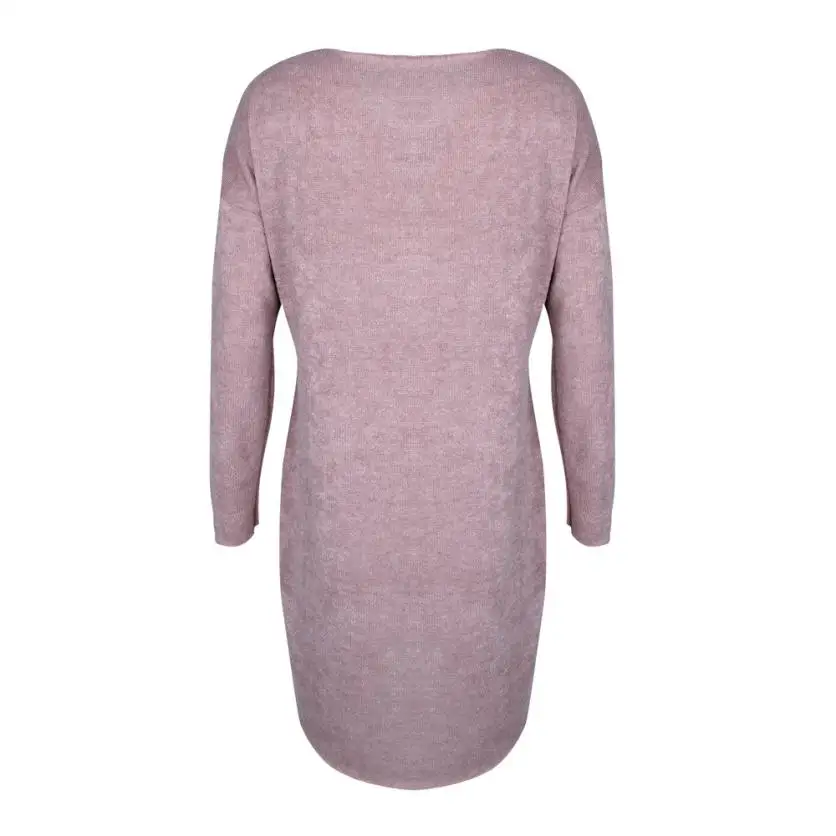 Облегающее платье-свитер с длинными рукавами 2019 весеннее женское Повседневное