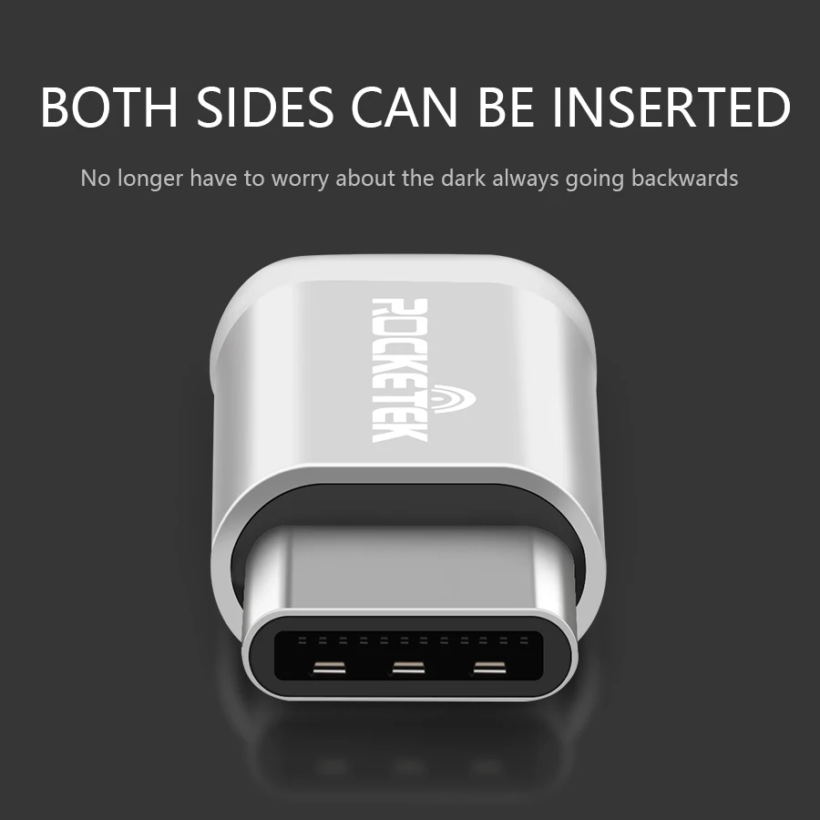 Rocketek Micro USB к type c OTG Алюминиевый адаптер телефон type-c аксессуары мужской разъем для