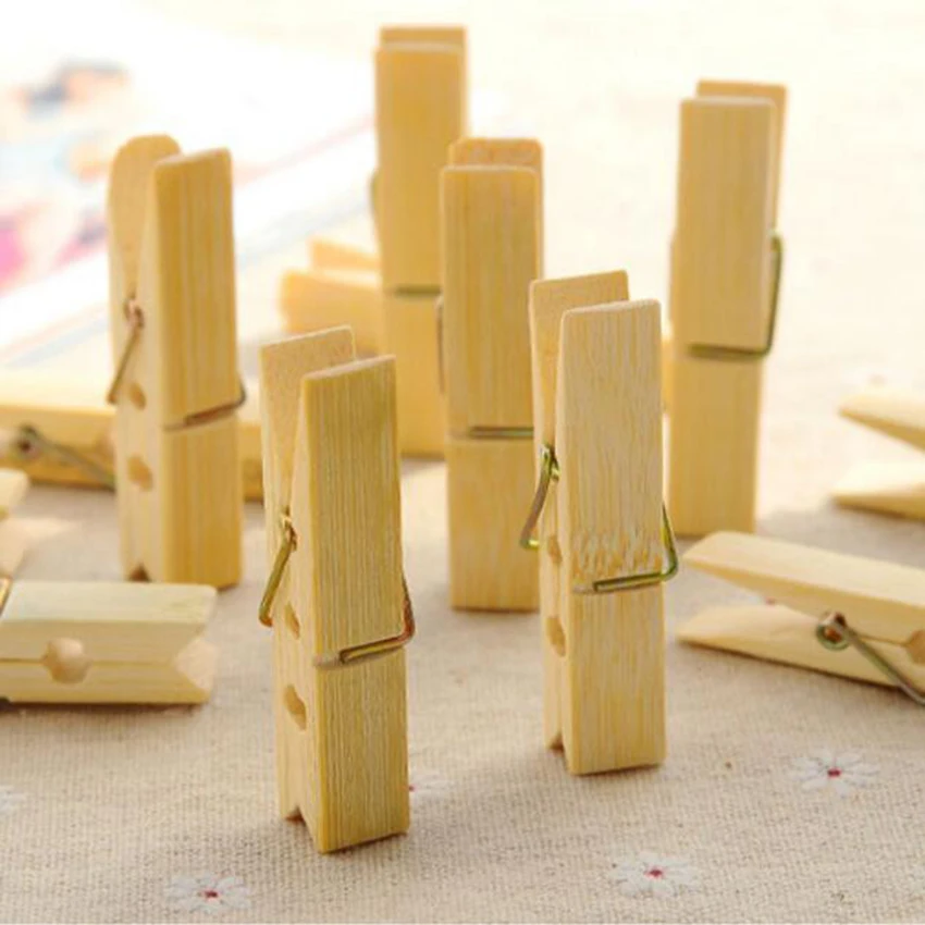 20 шт./компл. многофункциональные деревянные Мини-прищепки из бамбука лучшего