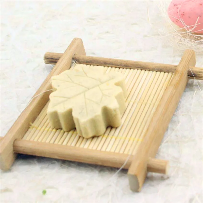 Мыльница из бамбукового дерева для ванной комнаты поднос мыла держатель