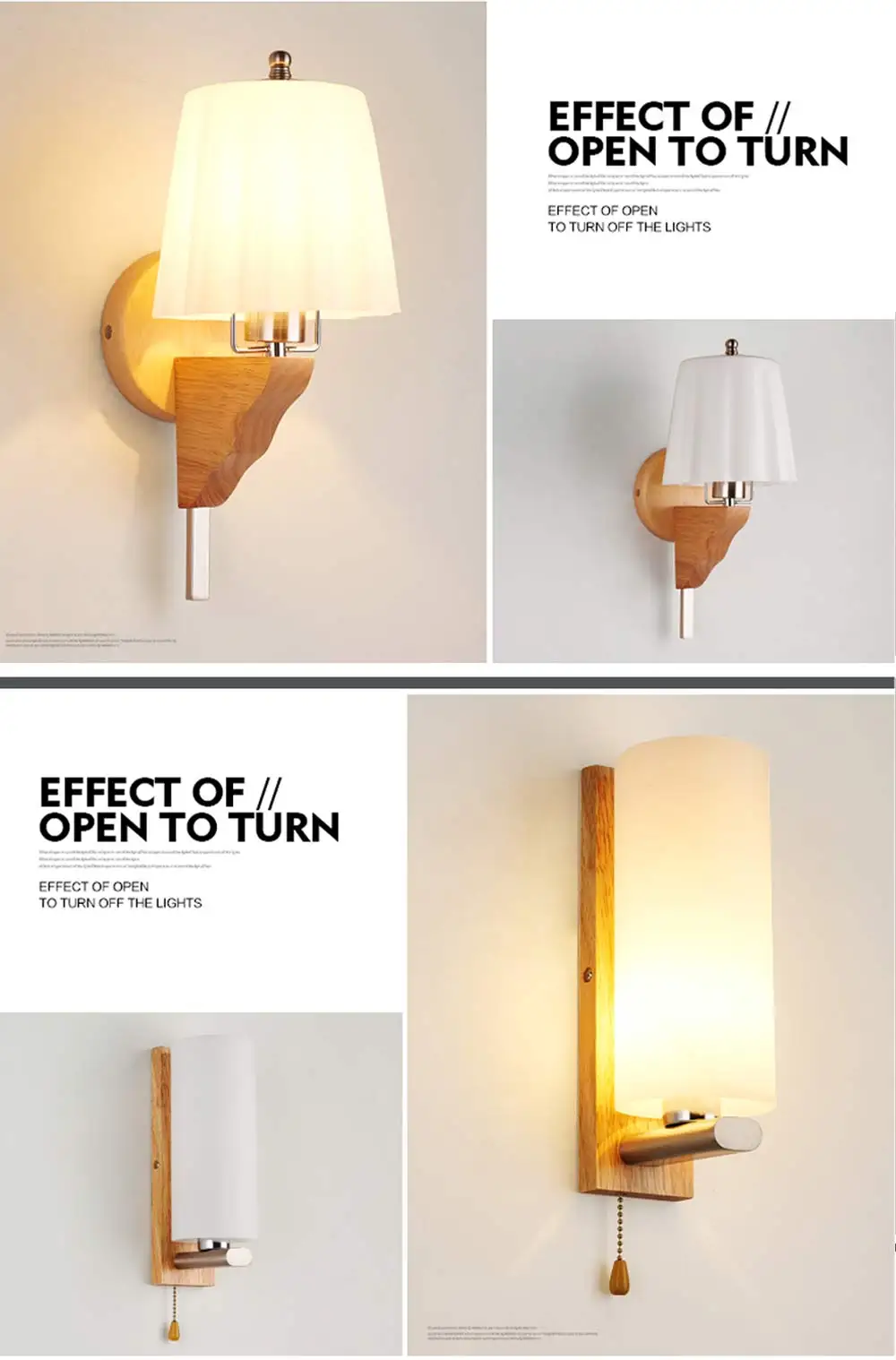 Скандинавские бра, настенные светильники, деревянные светодиодные лампы Wandlamp, стеклянная лампа, светильник, современный Лофт, Декор, для спальни, прихожей, светильники, AC90-260V