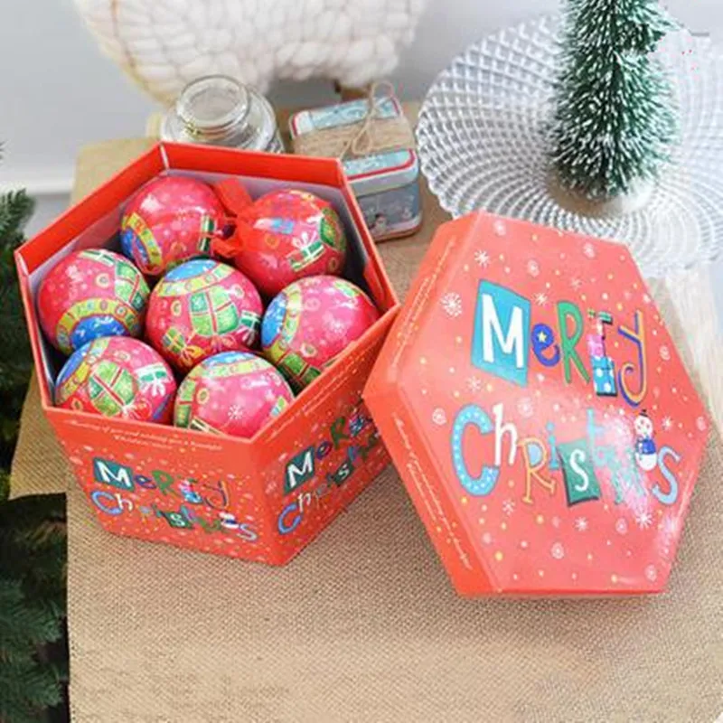 7 см/14 Рождество подарок коробку окрашены мяч елочные украшения Рождественские |