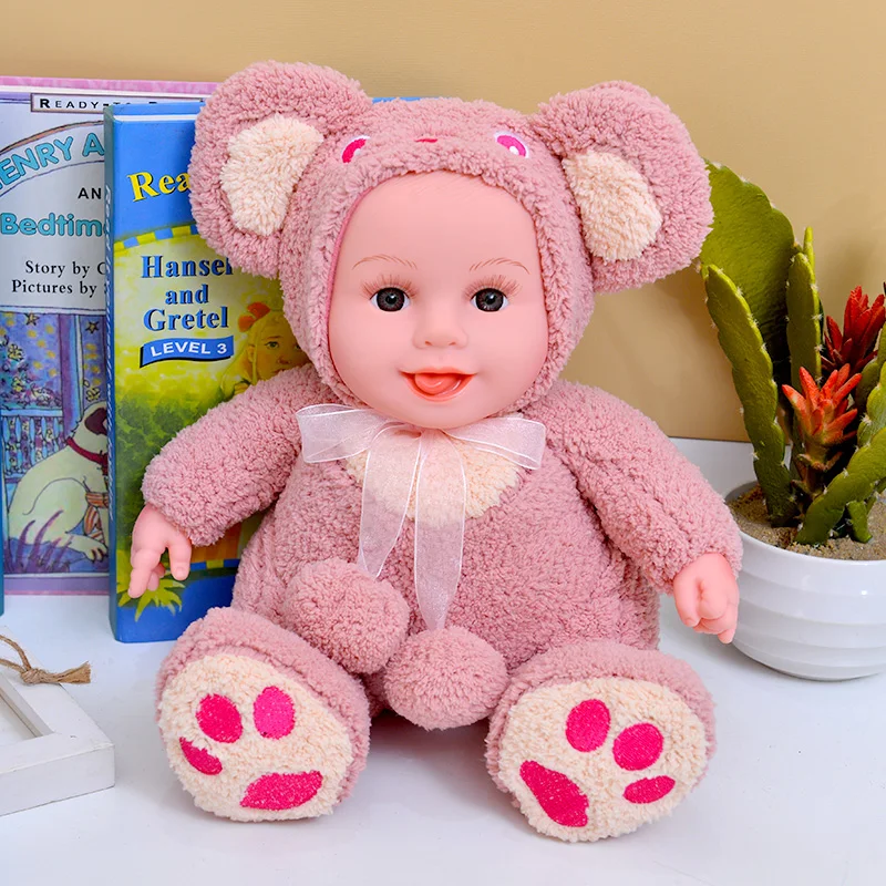 Очень милый 3 вида цветов пение Моделирование куклы Reborn baby doll сна успокоить мод