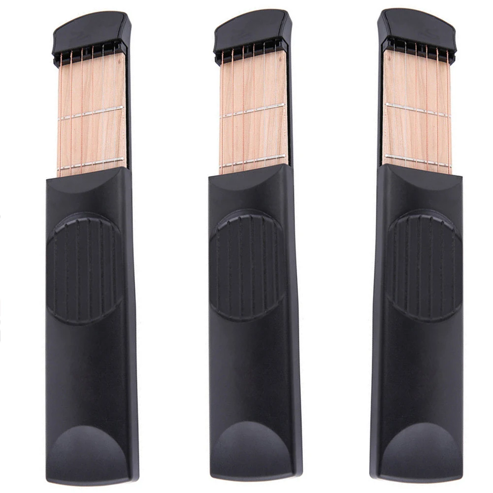 Pocket Guitar Portable 6 String 4 Fret Lightweight Pratical Mini Practice Tool Training Skills | Спорт и развлечения