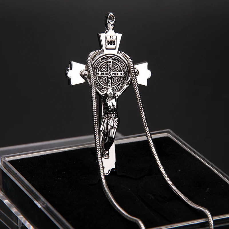 Новый нержавеющей Крест Иисуса автомобиля Украшения Рождество атмосферу веру в