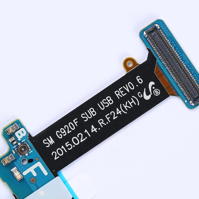 Сменный зарядный гибкий кабель для samsung Galaxy S6 G920F, разъем для наушников, микрофон, usb порт для зарядки, разъем для док-станции