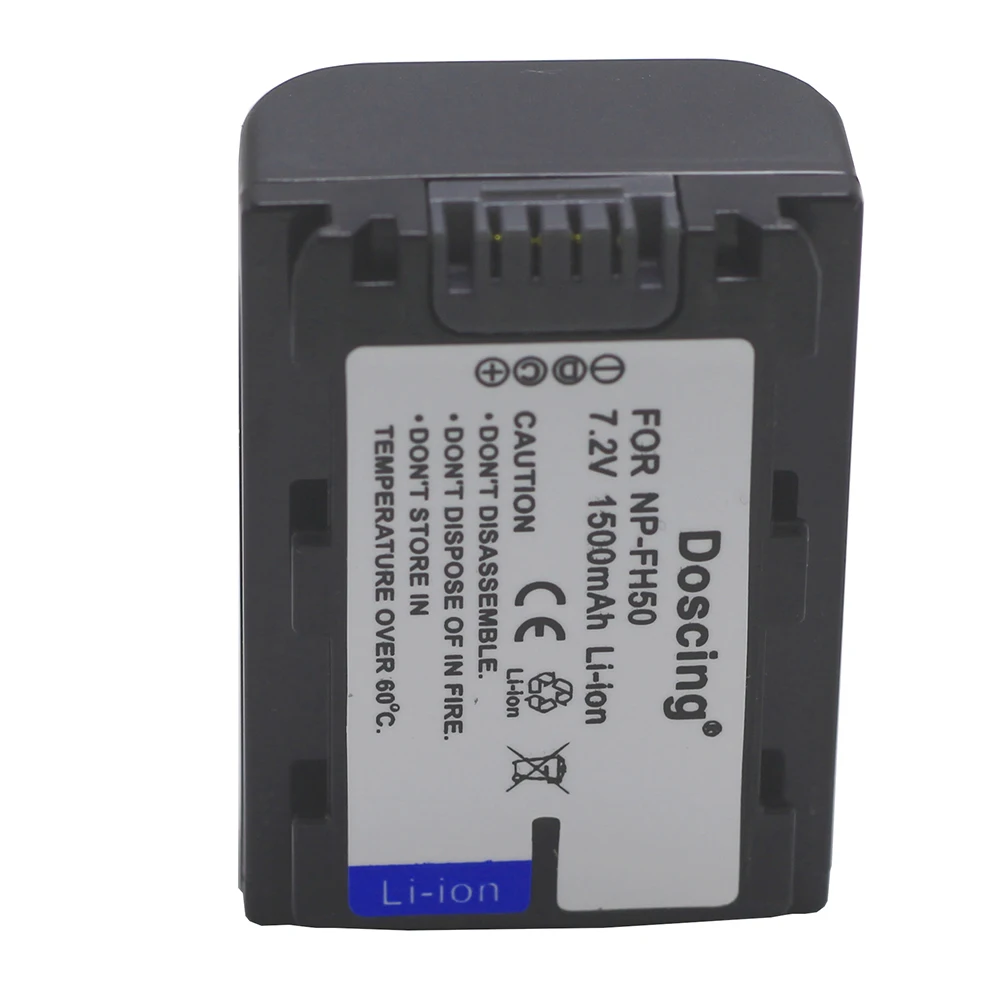1500 мА/ч, Батарея для sony NP-FH50 NP-FH40 NP-FH30 NP-FH60 NP-FH70For Alpha DSLR A230 A330 A380 DSC-HX1 HX200 HDR-TG1E TG3 TG5 TG7
