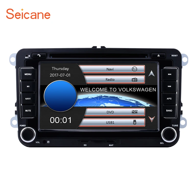 Seicane 2Din 7 &quotавтомобильный стерео gps мультимедийный плеер для VW Volkswagen Golf T5 Jetta V ab