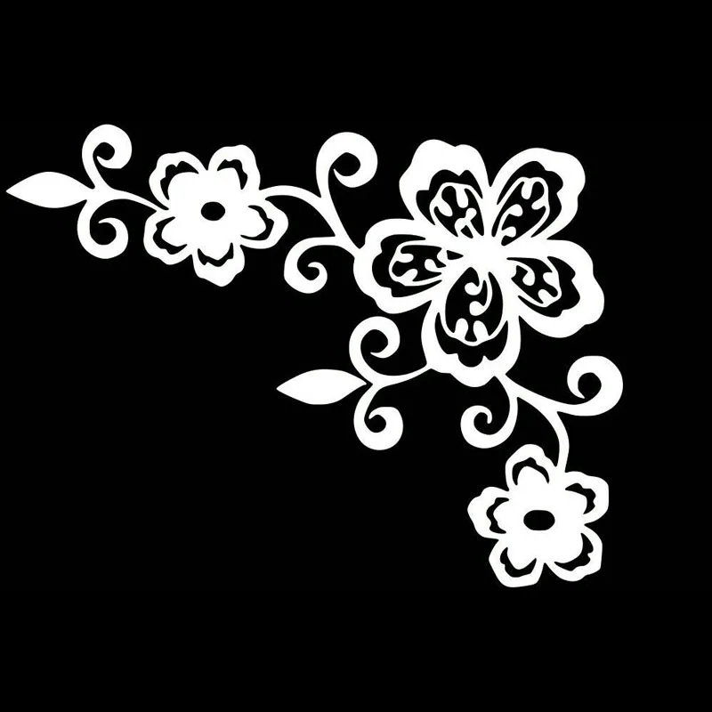 16*12 см цветок окно украшение Виниловая Наклейка мотоцикл автомобиль стикер C4-0922
