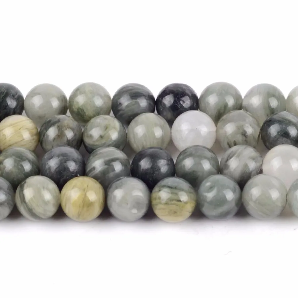 Wholesale 4 6 8 10mm Natural Mineral Green Grass Agates Stone Round Beads for Jewelry Making 15&quot Ball Accessories | Украшения и