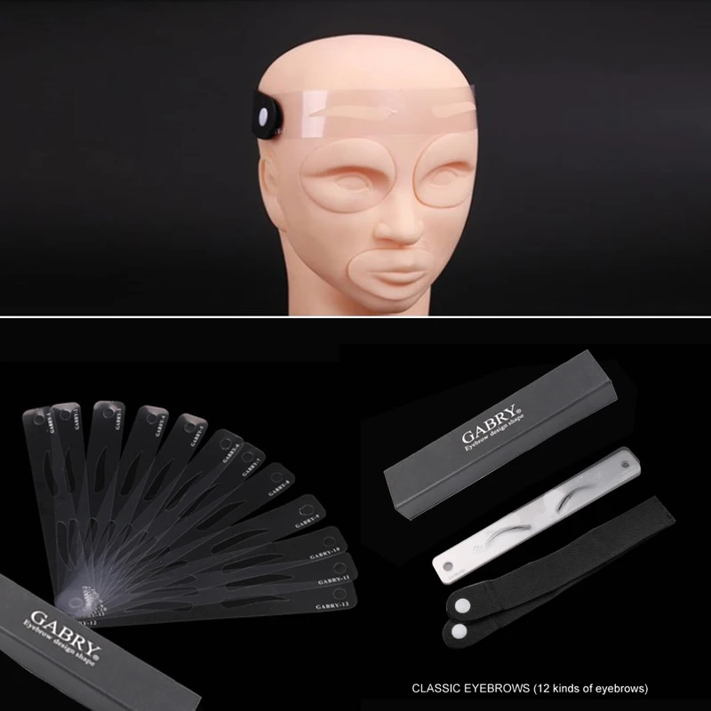 12 различных бровей Шаблон Magic трафарет для перманентного макияжа инструмент