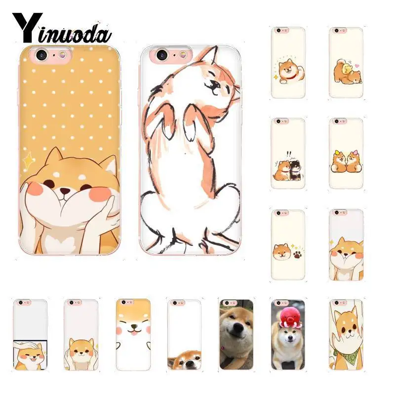 Yinuoda животное Шиба ину DIY Окрашенные красивый мягкий чехол для телефона iPhone 8 7 6 6S