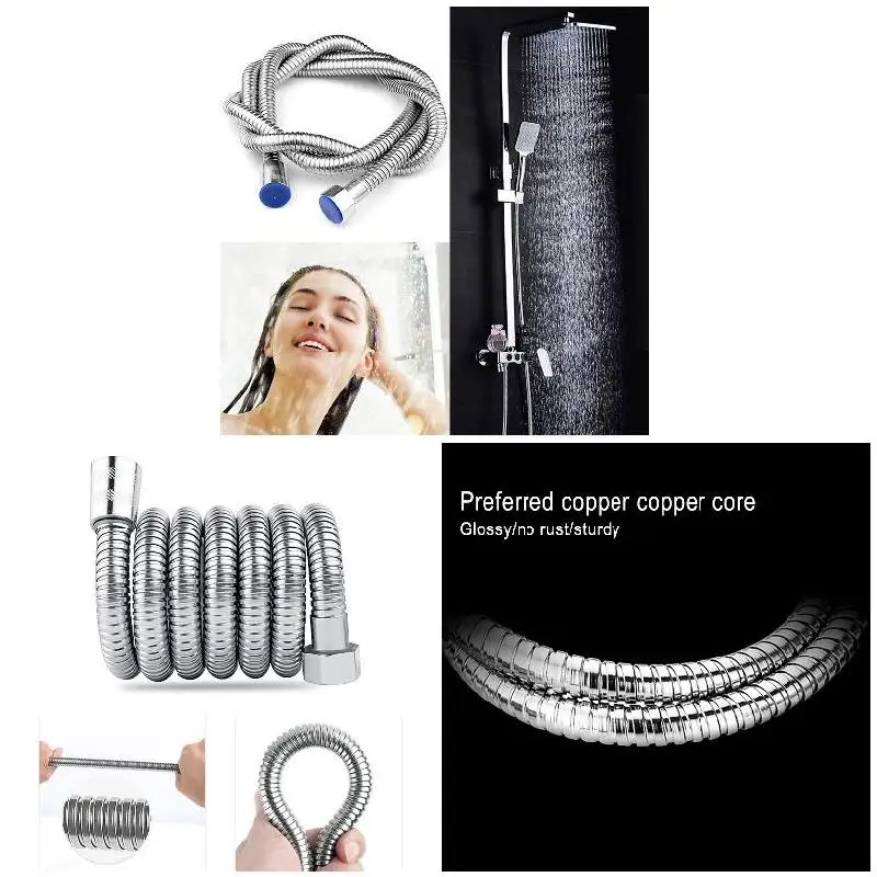 Горячая 1 5/2 м гибкий шланг для душа из нержавеющей стали 1/2 дюйма ванная комната