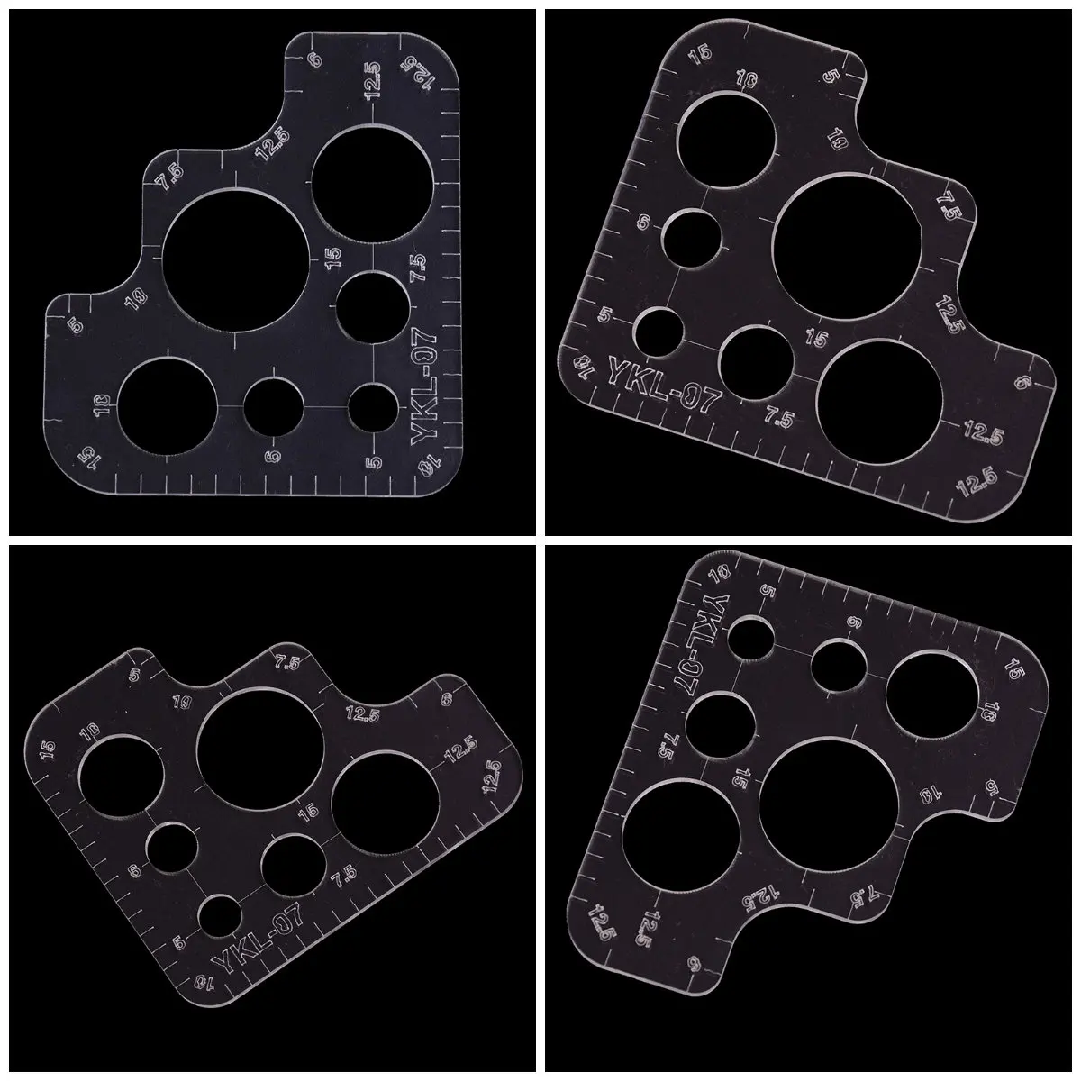 1PCS DIY Handmade Leather Tools R Rules Rounded Corners Full Size Acrylic Template | Дом и сад