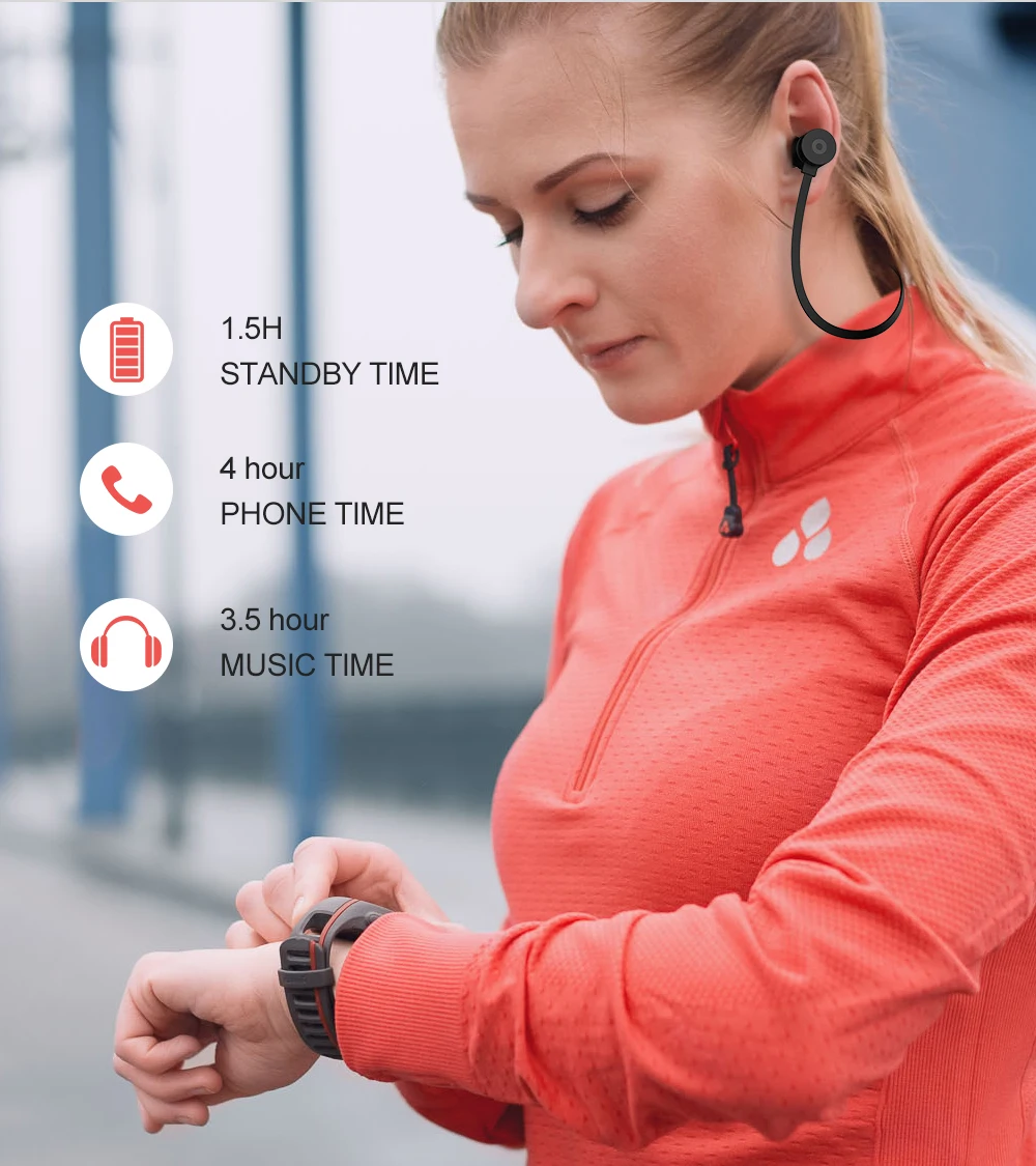 Магнитные Bluetooth наушники стерео беспроводные шейные наушники для iPhone Xiaomi водонепроницаемые наушники с микрофоном
