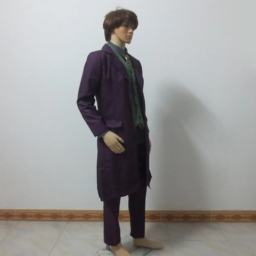 Темный рыцарь джокер костюм Джокера наряды Классический Хэллоуин косплей героя