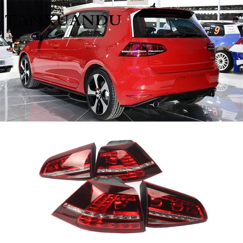 L & R Динамический светодиодный вспышка темно красный задний светильник лампа