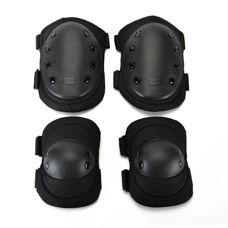 

3 Colors Outdoor CS Field Equipment Tactical Knee Pads kneecaps Suit,A Pair of Knee Pads + A Pair of Elbow Protector