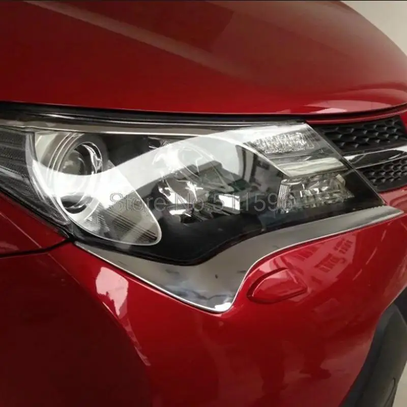 Подходит для Toyota Rav4 2013 Высококачественная ABS Хромированная Крышка фар век