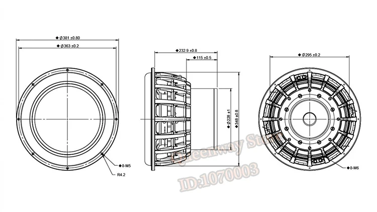 HF-262 HiFi динамик s 15 дюймов сабвуфер HIFI домашний динамик супер бас динамик 3500 Вт 3,2 Ом 1 шт