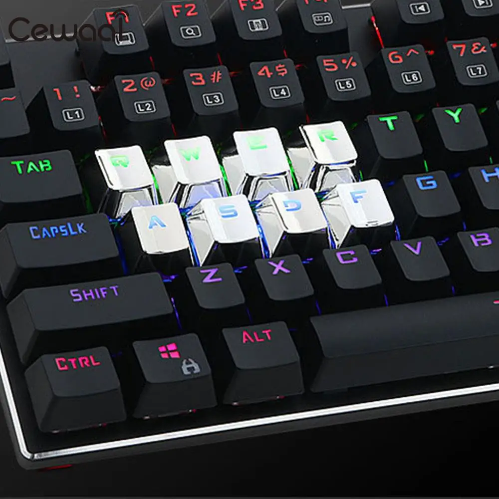 silver Cewaal универсальные защитные механические колпачки для клавиш PBT покрытие 12 шт. пылезащитные колпачки для ключей со сменными инструментами - Цвет: silver
