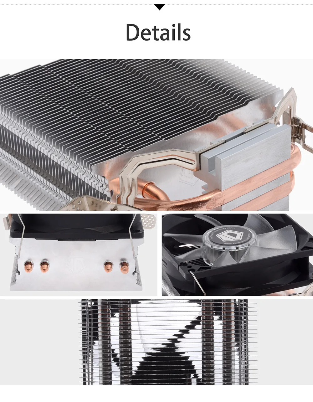 ID-COOLING SE-902X PWM кулер для процессора, высокая производительность охлаждения с 2 тепловыми трубками прямого касания, 92 мм вентилятор, синий светодиодный, для Intel& AMD