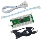 Аркадный светодиодный USB-кодировщик SJ @ JX, аркадный джойстик, светодиодная кнопка, Нулевая задержка, аркадный комплект, светодиодный ПК, MAME Retro Pie