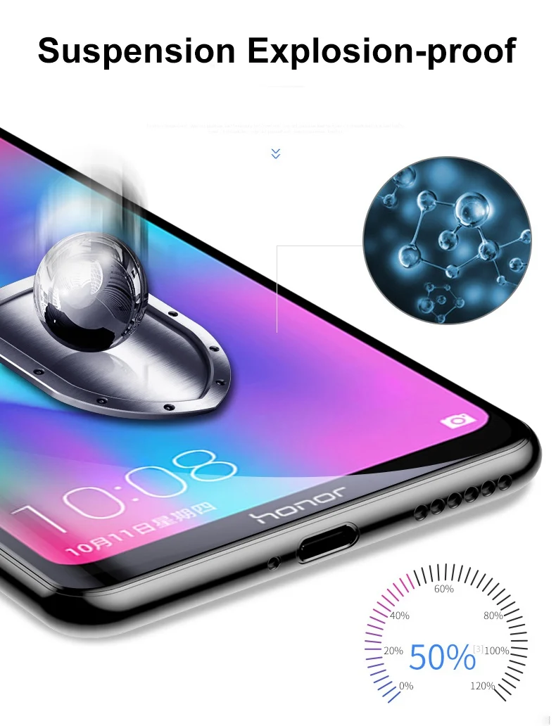 Защитное 3D стекло Aveuri для huawei Honor 8X Max, полное покрытие 9 H, закаленное стекло для huawei Honor 8C 7C Pro Play, защита экрана