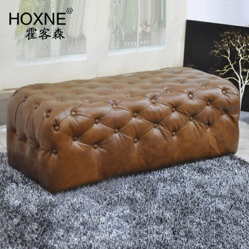 Huo Sen off his shoes stool bed end waiting mall space Leather PU leather material |