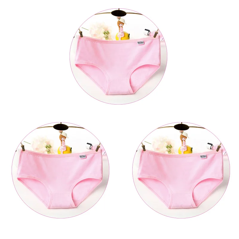 3Pcs-Pink 3 шт./компл. трусики Для женщин женского нижнего белья из хлопка милые трусы здоровый нижнее белье из хлопка для отдыха в ночном клубе, трусики, удобные трусы - Цвет: 3Pcs-Pink