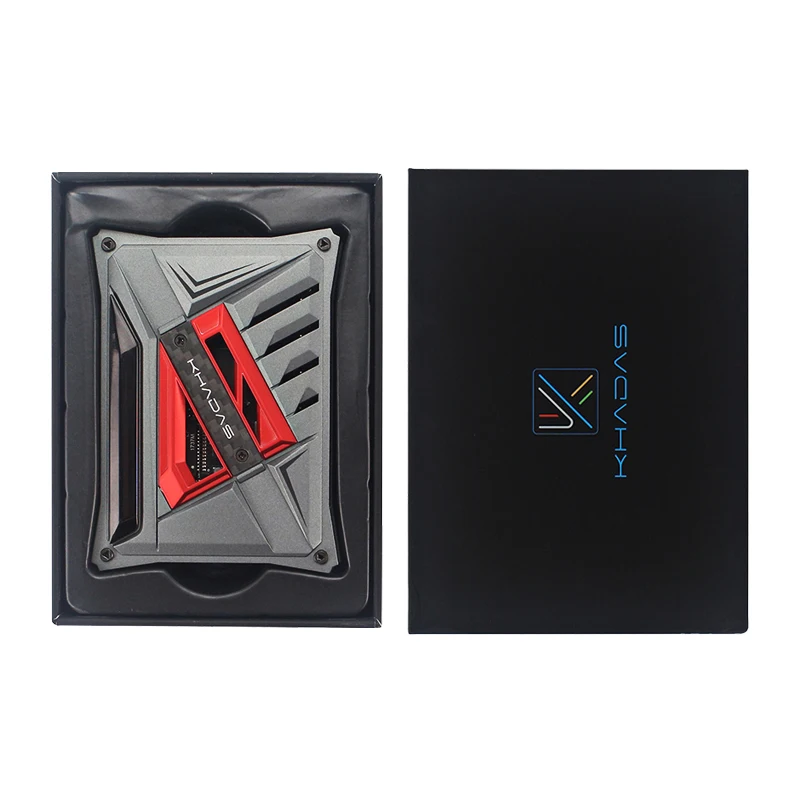 Мини компьютер Khadas VIM2 Max 3 Гб DDR4 eMMC 64 Cortex A53 поддержка Linux Ubuntu Mate Abdroid TV Box + чехол
