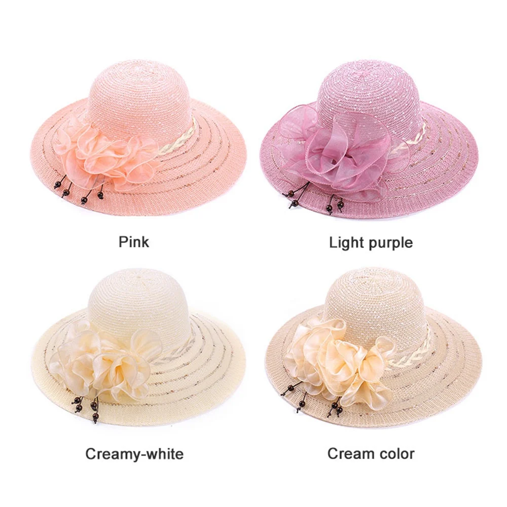 Горячая Распродажа женские летние соломенные шляпы деревянные бусы с большими