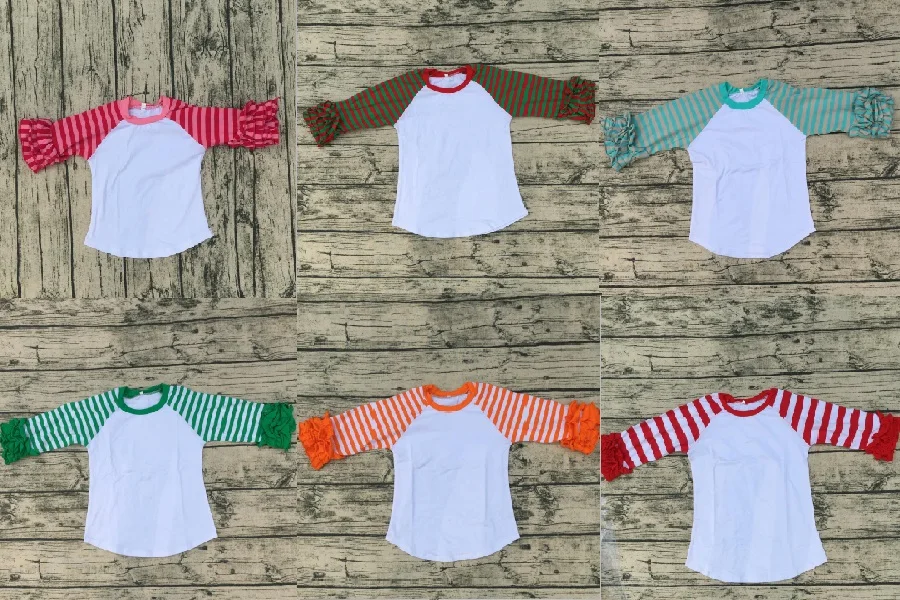 Бутик детской одежды Зеленый в полоску для малышей реглан рубашки дети