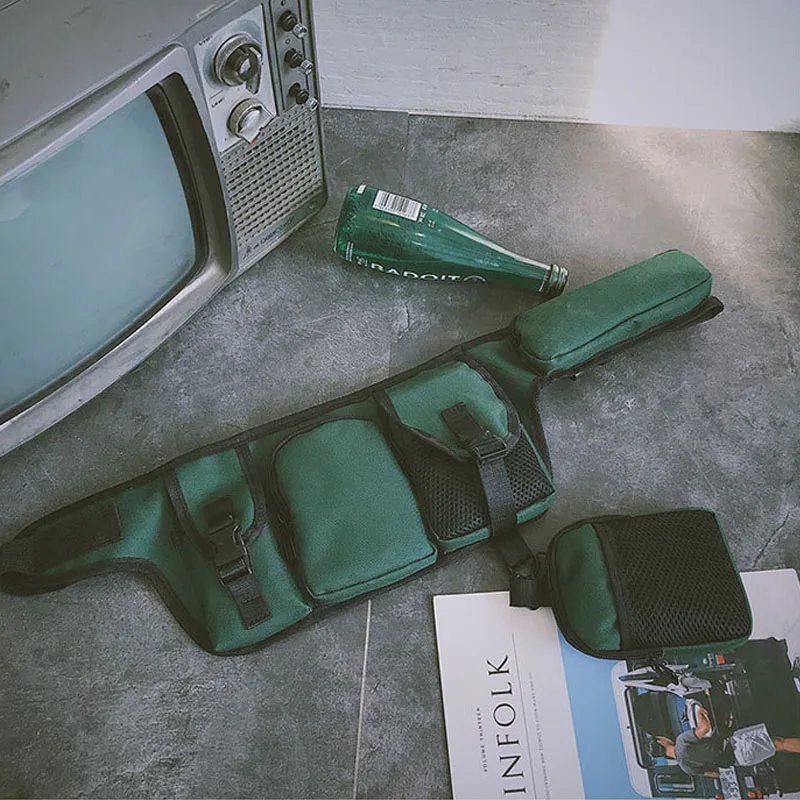 Green Waist Bag Новинка мужская талия сумки унисекс тактический карман многофункциональный талии пакет отдыха и путешествий Fanny Pack - Цвет: Green Waist Bag