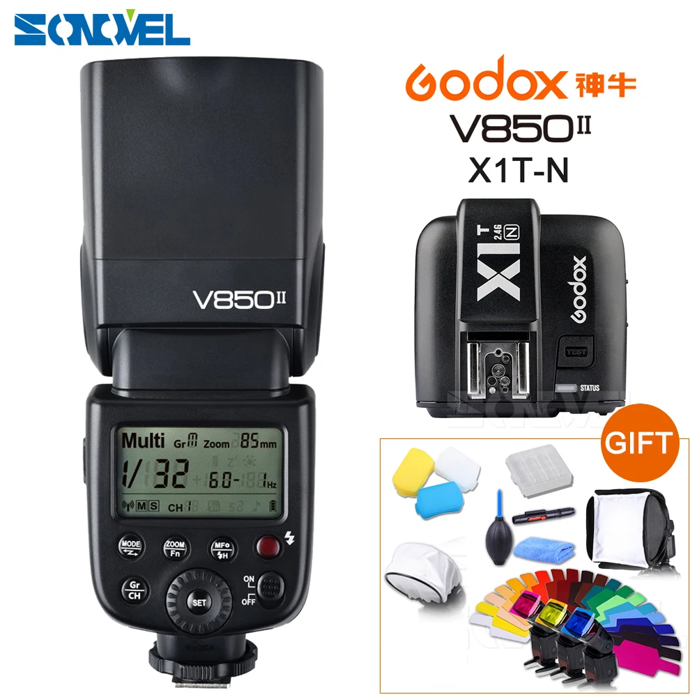 Беспроводная вспышка Godox V850II GN60 HSS 2 4G X литий ионный аккумулятор + передатчик X1N для
