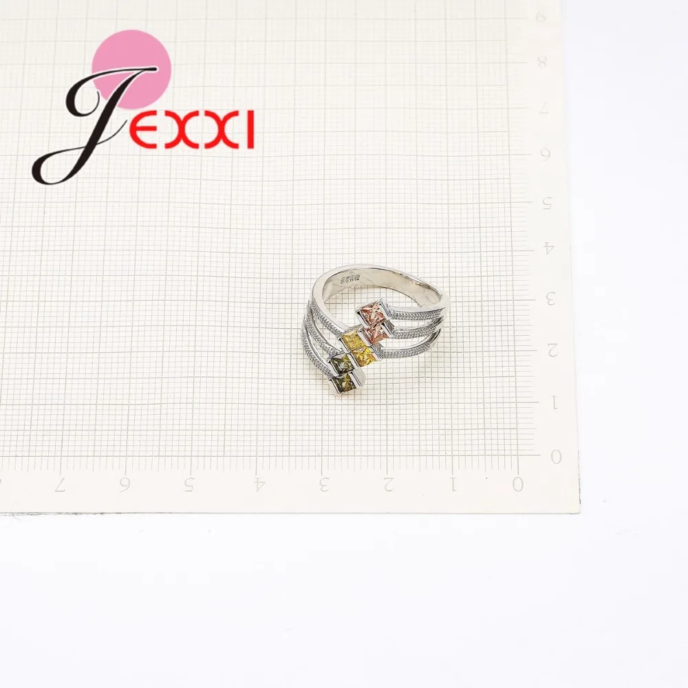 

Hot Exquistie AAA Cubic Zirconia Ring 925 Sterling Silver Jewelry Fashion Bridal Wedding bands Rings For Women Size 6-10