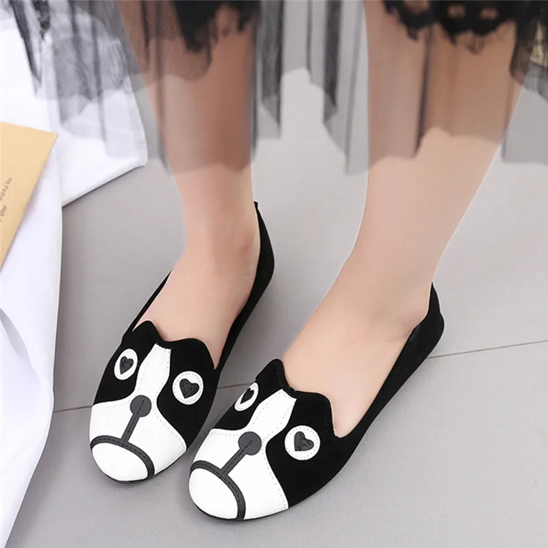 Новинка 2018 года сезон весна осень женские туфли на плоской подошве с рисунками