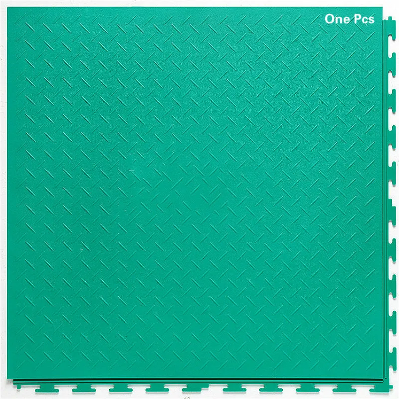 Green Sample Цельная плитка для гаража, коврик, пластиковая блокировка, пол для спортзала, 500x500x5 мм, напольная плитка, гибкая Блокировка ПВХ - Цвет: Green Sample