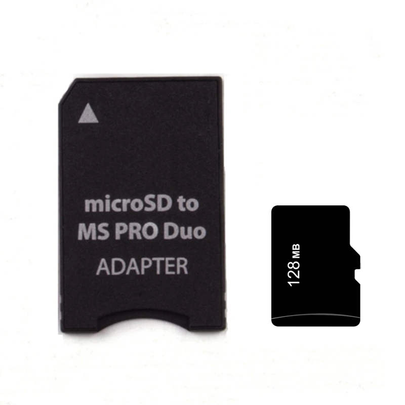 128MB Мicro SD, TF карта для MS карты MS Pro Duo адаптер Micro SD Card 64 Мб 128 МБ 256 МБ 512 МБ 1 Гб 2 Гб карта+ флеш-накопитель конвертер - Емкость: 128MB